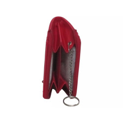 Petit porte-monnaie rouge RFID Cheval G.Z – Cuir vachette