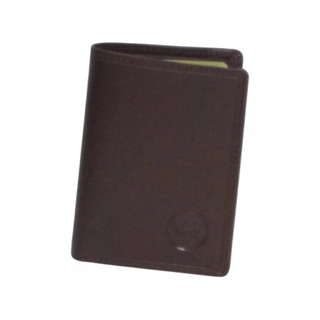 Porte-carte marron RFID Cheval GZ – 9 cartes cuir vachette