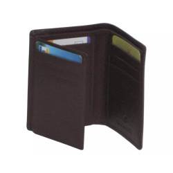 Porte-carte marron RFID Cheval GZ – 9 cartes cuir vachette
