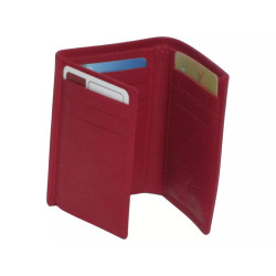 Porte-carte rouge RFID Cheval GZ – 9 cartes cuir vachette