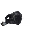 Sac banane cuir vachette noir – Grand format multi-fermetures