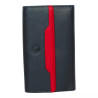 Compagnon cuir noir multi-couleur – Porte-chéquier élégant