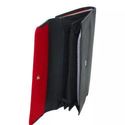 Compagnon multi-couleur cuir noir – cote porte monnaie