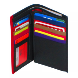 Portefeuille CHEVAL G-Z cuir vachette noir – 12 cartes
