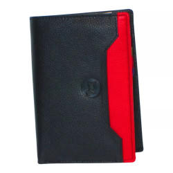 Portefeuille CHEVAL G-Z en cuir vachette noir –face