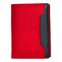 Portefeuille CHEVAL G-Z cuir vachette rouge – 12 cartes