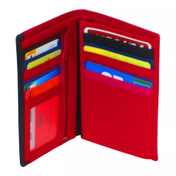Portefeuille CHEVAL G-Z cuir vachette rouge – 12 cartes