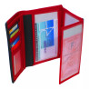 Portefeuille CHEVAL G-Z cuir vachette rouge – 12 cartes