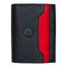 Porte-monnaie cuir multi-couleur noir – 10 cartes + monnaie