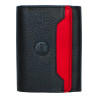 Porte-monnaie junior multi-couleur noir en cuir vachette-face