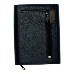 Porte-monnaie junior multi-couleur noir en cuir vachette-dos