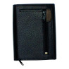 Porte-monnaie cuir multi-couleur noir – 10 cartes + monnaie