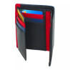 Porte-carte multi-couleur noir en cuir vachette souple – interieur-1