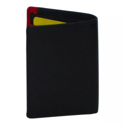 Porte-carte cuir noir multi-couleur – 10 cartes + billets