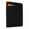 Porte-carte multi-couleur noir en cuir vachette souple – dos