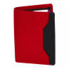 Porte-carte multi-couleur rouge en cuir vachette souple – face