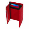 Porte-carte multi-couleur rouge en cuir vachette souple – interieur-1