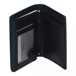Portefeuille noir RFID Cheval G.Z – Anti-piratage cuir vachette