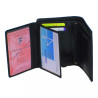 Portefeuille noir RFID Cheval G.Z – Anti-piratage cuir vachette