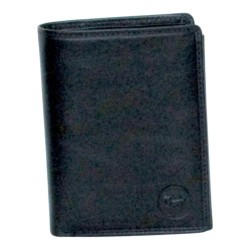Portefeuille noir RFID Cheval G.Z en cuir vachette –face