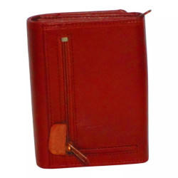 Porte-monnaie marron RFID Junior Cheval G.Z en cuir vachette – dos