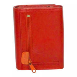 Porte-monnaie rouge RFID Junior Cheval G.Z en cuir vachette – dos