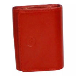 Porte-monnaie rouge RFID Junior Cheval G.Z en cuir vachette – face