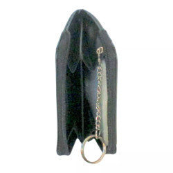 Petit porte-monnaie noir RFID Cheval G.Z – Cuir vachette