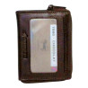 Petit porte-monnaie marron RFID Cheval G.Z – Cuir vachette