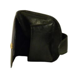 Porte monnaie cuvette de marque SPIRIT en cuir vachette collet noir.