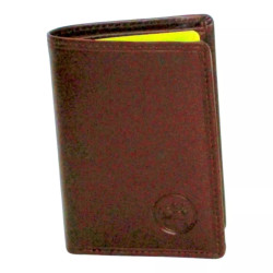 Porte-carte marron RFID Cheval GZ – 9 cartes cuir vachette