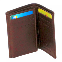 Porte-carte marron RFID Cheval GZ – 9 cartes cuir vachette