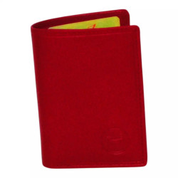 Porte-carte rouge RFID Cheval GZ – 9 cartes cuir vachette