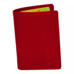 Porte-carte rouge RFID Cheval GZ en cuir vachette – face