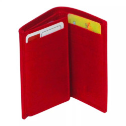 Porte-carte rouge RFID Cheval GZ – 9 cartes cuir vachette