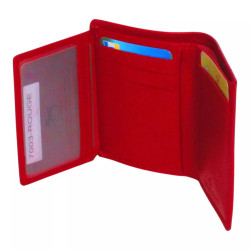 Porte-carte rouge RFID Cheval GZ – 9 cartes cuir vachette