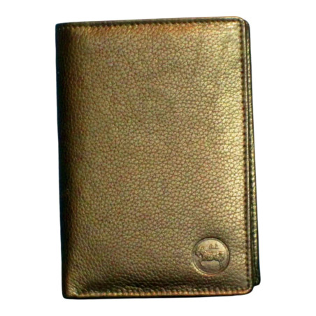 Grand portefeuille noir Cheval G.Z – 3 volets cuir vachette