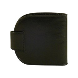 Porte monnaie cuvette de marque SPIRIT en cuir vachette collet noir.
