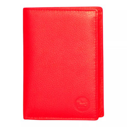 Grand portefeuille rouge Cheval G.Z – 3 volets cuir vachette