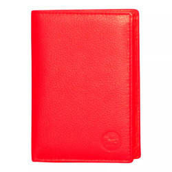 Grand portefeuille rouge Cheval G.Z en cuir vachette – face