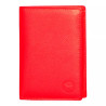 Grand portefeuille rouge Cheval G.Z – 3 volets cuir vachette
