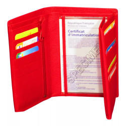 Grand portefeuille rouge Cheval G.Z en cuir vachette – interieur-1