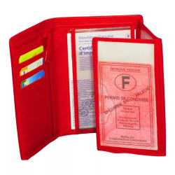 Grand portefeuille rouge Cheval G.Z en cuir vachette – interieur-2