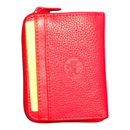Petit porte-monnaie rouge Cheval G.Z en cuir vachette – Compacité et praticité