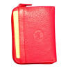 Petit porte-monnaie rouge Cheval G.Z en cuir vachette – face