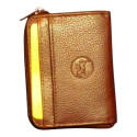 Petit porte-monnaie marron Cheval G.Z en cuir vachette – Compacité et praticité