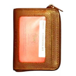 Petit porte-monnaie marron Cheval G.Z en cuir vachette – dos