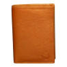 Grand portefeuille marron Cheval G.Z en cuir vachette – face