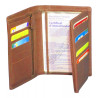 Grand portefeuille marron Cheval G.Z – 3 volets cuir vachette