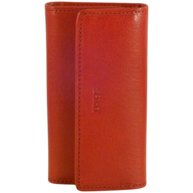 Porte clés de marque SPIRIT en cuir vachette collet rouge. Porte clés de marque SPIRIT en cuir vachette collet rouge.
